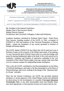 "Declaration de Samarcande" IAUPL