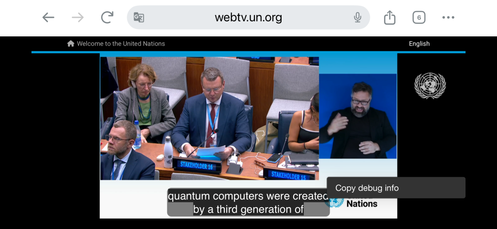 Oleg Curbatov au 11thSTI Forum ONU UN New York